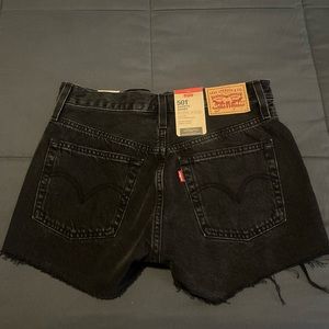 Levi’s 501 High Rise Womens Black Jean Shorts